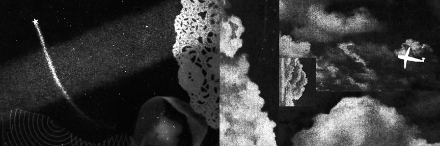 <b>Coney Island photogram</b>, 2009, gelatin silver print, 4 x 12 inches