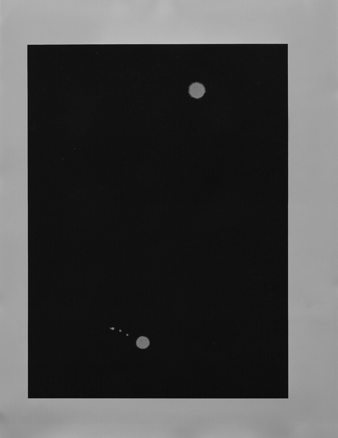 <b>mars and jupiter with moons</b>, 2017, gelatin silver print, 10 x 8 in