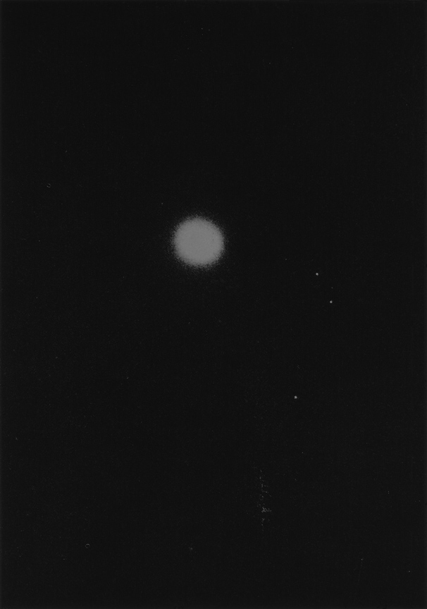 <b>moon with mars and regulus in leo</b>, 2018, gelatin silver print, 9 x 6 in