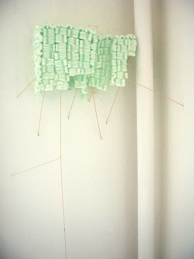 <b>Quarry</b>, 2010, styrofoam, tape, wire, wood, plastic, 18inx13inx6 inches